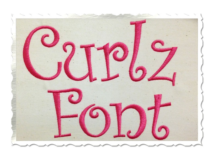 Free Curlz Embroidery Monogram Fonts