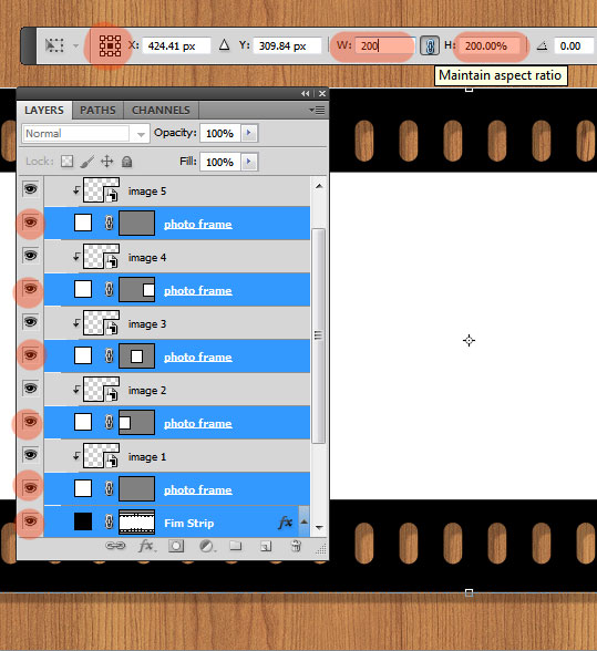 Free Film Strip Template Photoshop