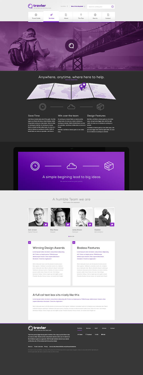Free PSD Website Template Free PSD Website Template