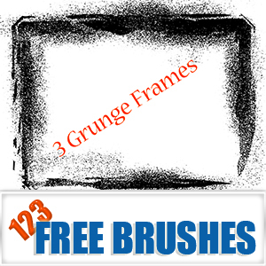 Free Vector Grunge Frame Brushes Photoshop