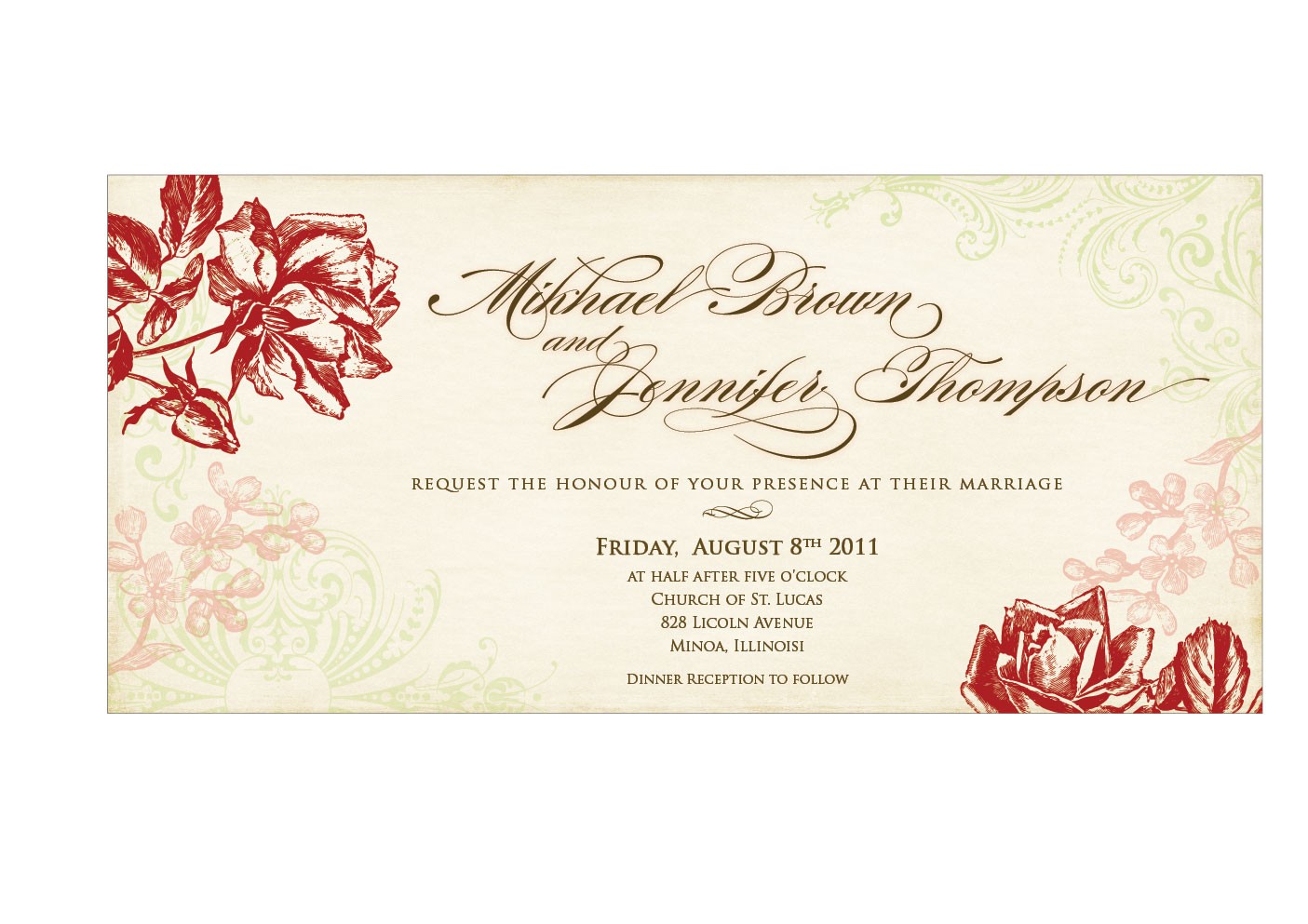 Free Wedding Invitation Card Template