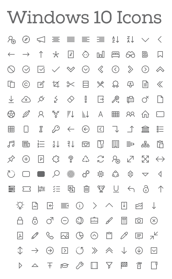 Free Windows 10 Icons