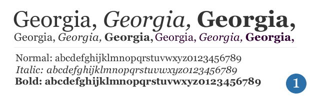 Georgia Font Family