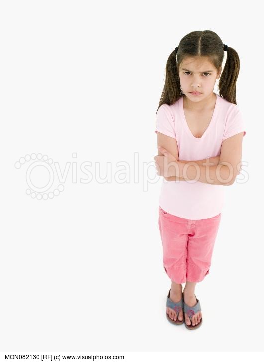 Girl with Arms Crossed Angry