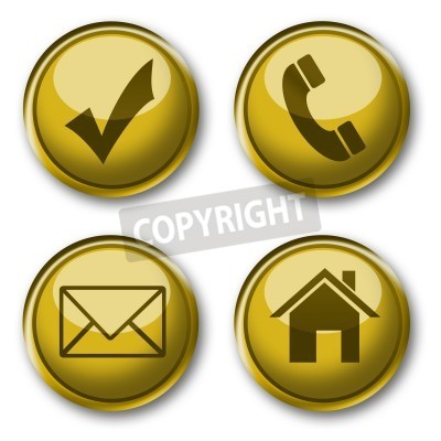 Gold Phone Button Icons