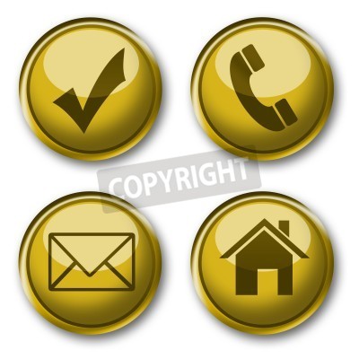 Gold Phone Button Icons Gold Phone Button Icons