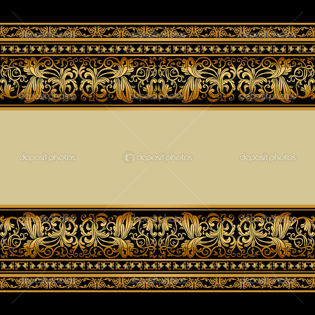 Gold Vintage Border Designs Gold Vintage Border Designs