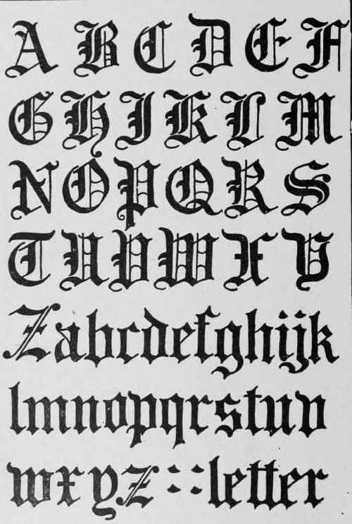Gothic Alphabet Letters Gothic Alphabet Letters