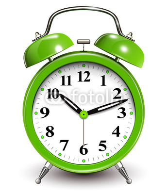 Green Alarm Clock with Bells