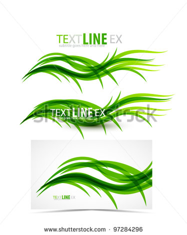 Green Scroll Line Designs