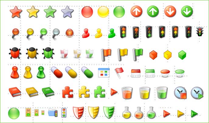 15 Red Yellow -Green Dashboard Icons Images