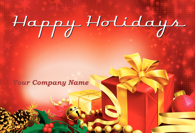 Happy Holiday Greeting Card Template