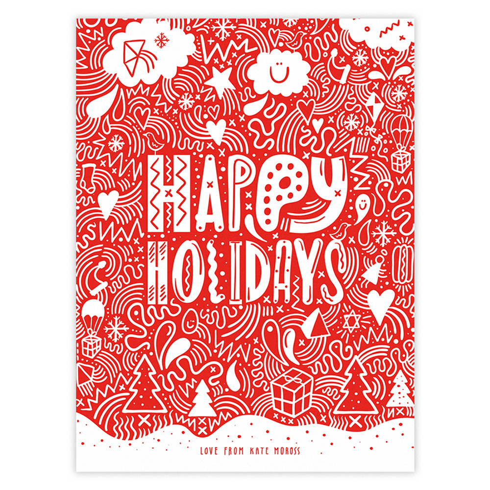 Happy Holiday Greeting Card Template