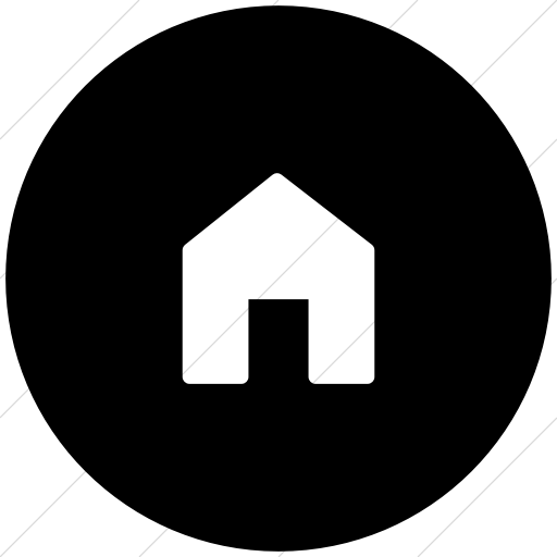 Home Icon Black and White Circle