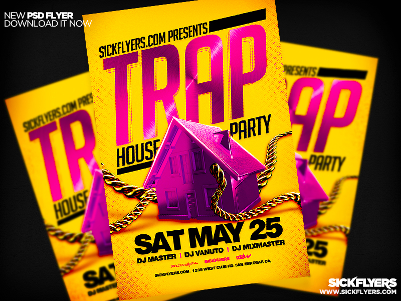 House Party Flyer PSD