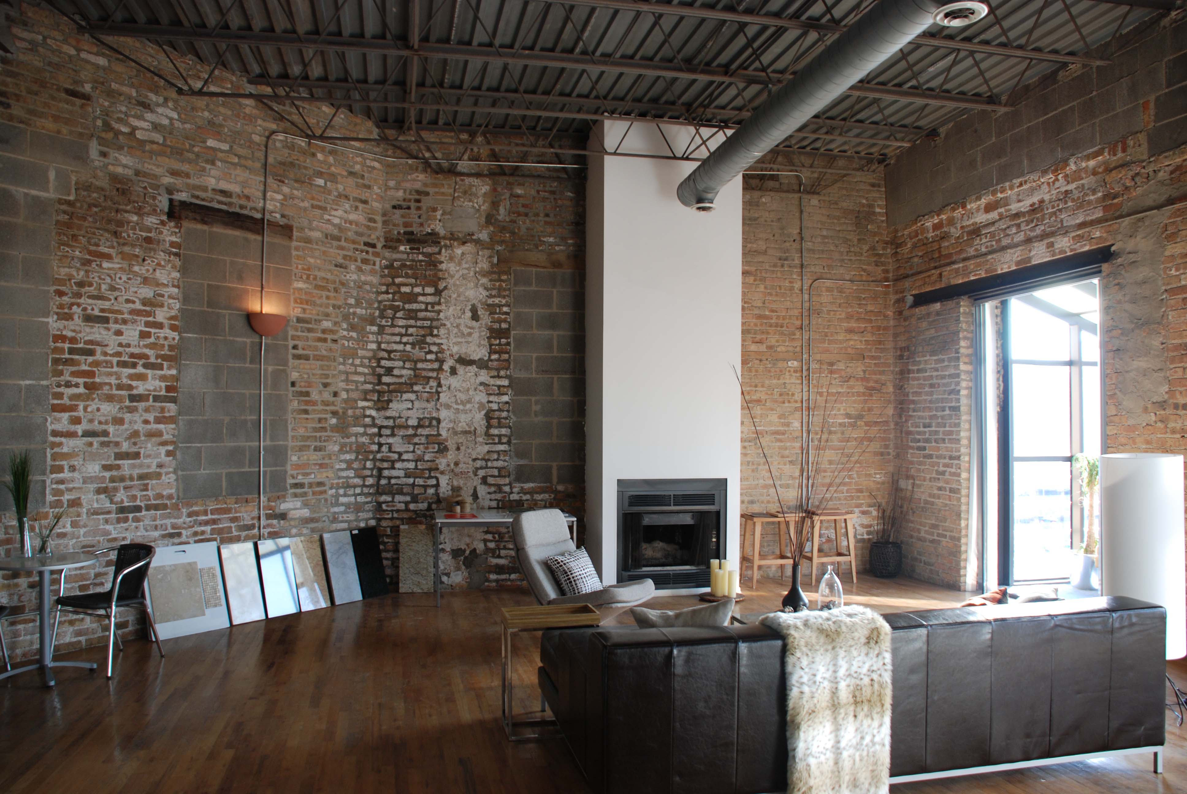 Interior Brick Walls in Loft Apartment