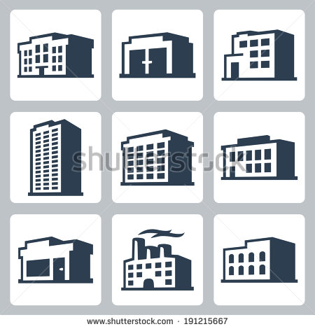 Isometric Building Vector Icon