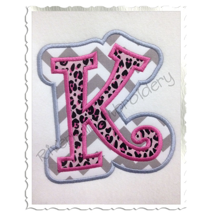 Machine Embroidery Applique Font