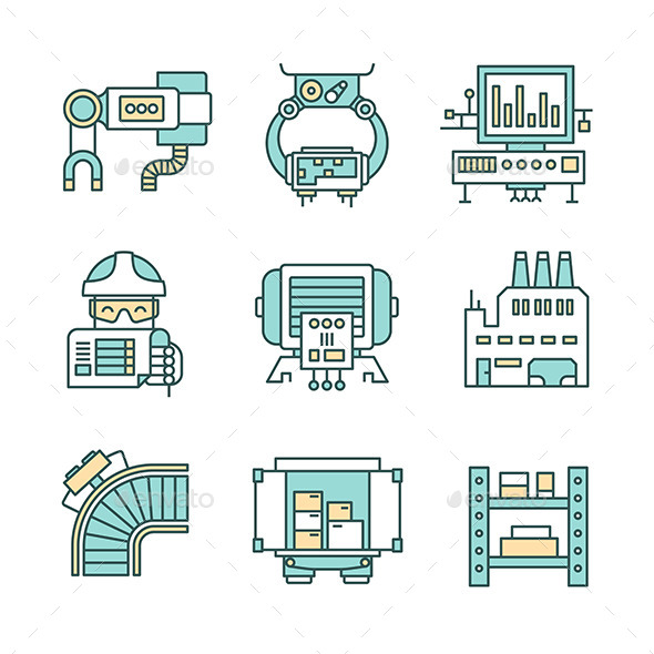 Manufacturing Processes Icons