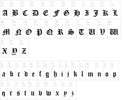 Medieval Gothic Writing Font Medieval Gothic Writing Font