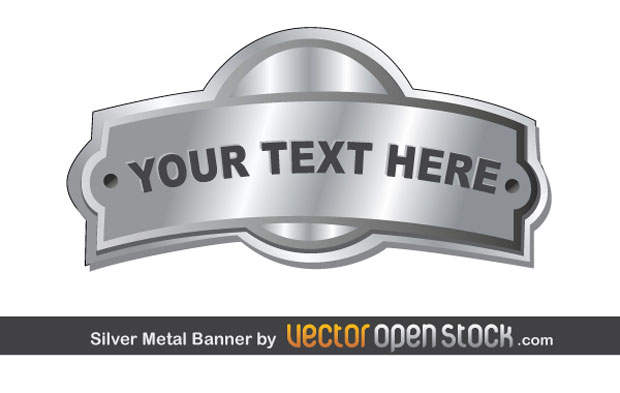 Metal Free Vector Art Banners