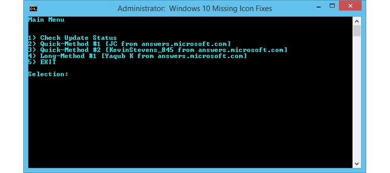 Missing Desktop Icons Windows 1.0