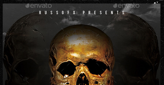 8 Gold Skull PSD Images