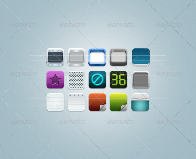 Mobile Phone App Icons