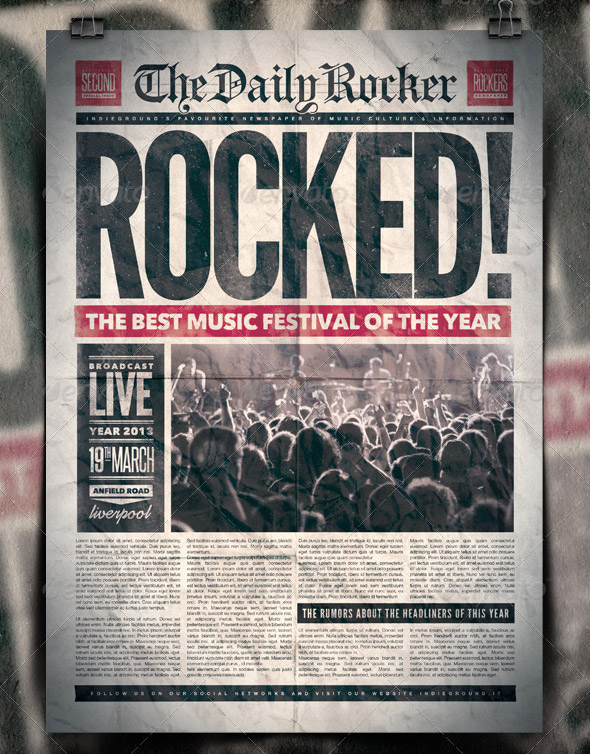 Newspaper Design Template Free Newspaper Design Template Free