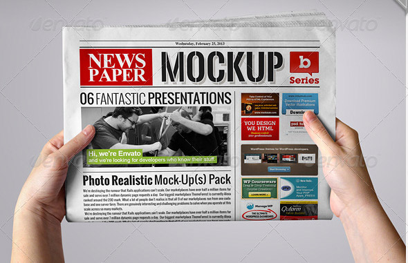 Newspaper Mock Up Psd