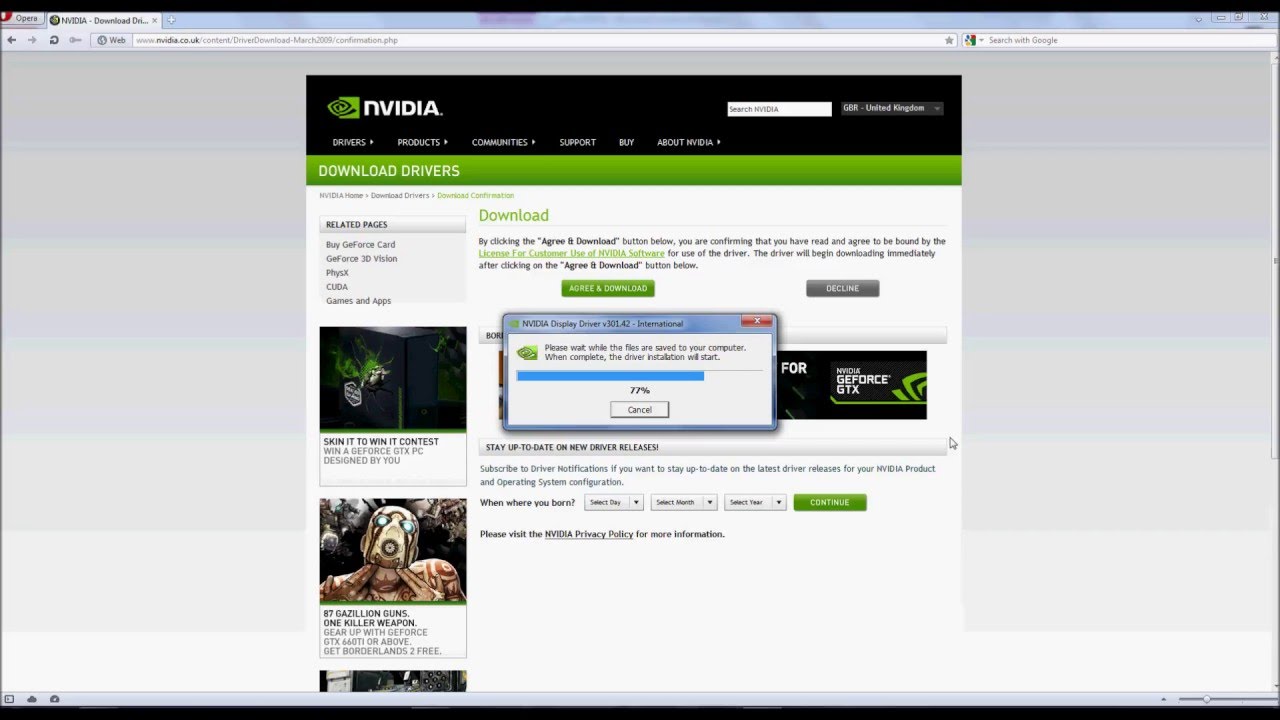 NVIDIA Graphics Driver Update Windows 7