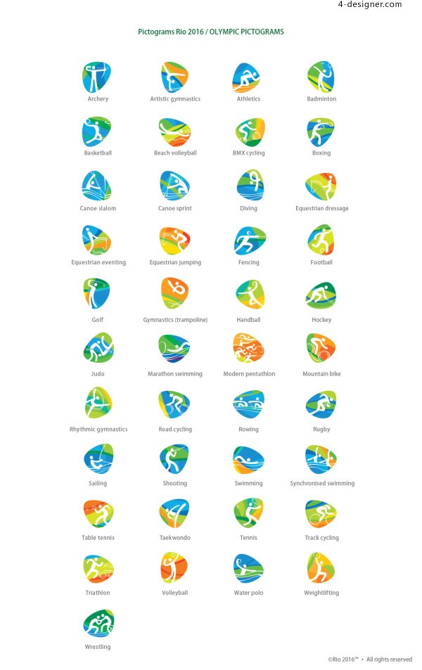 Olympics Rio 2016 Pictograms