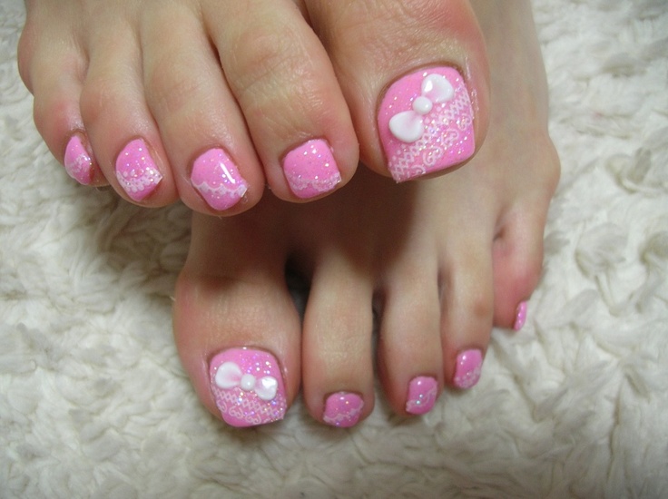 Pink Toenail Design