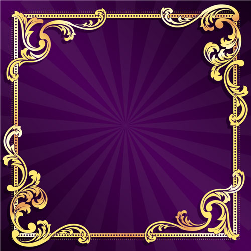 Purple and Gold Frame Design