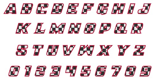 Racing Number Fonts