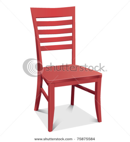 Red Wooden Chair Clip Art