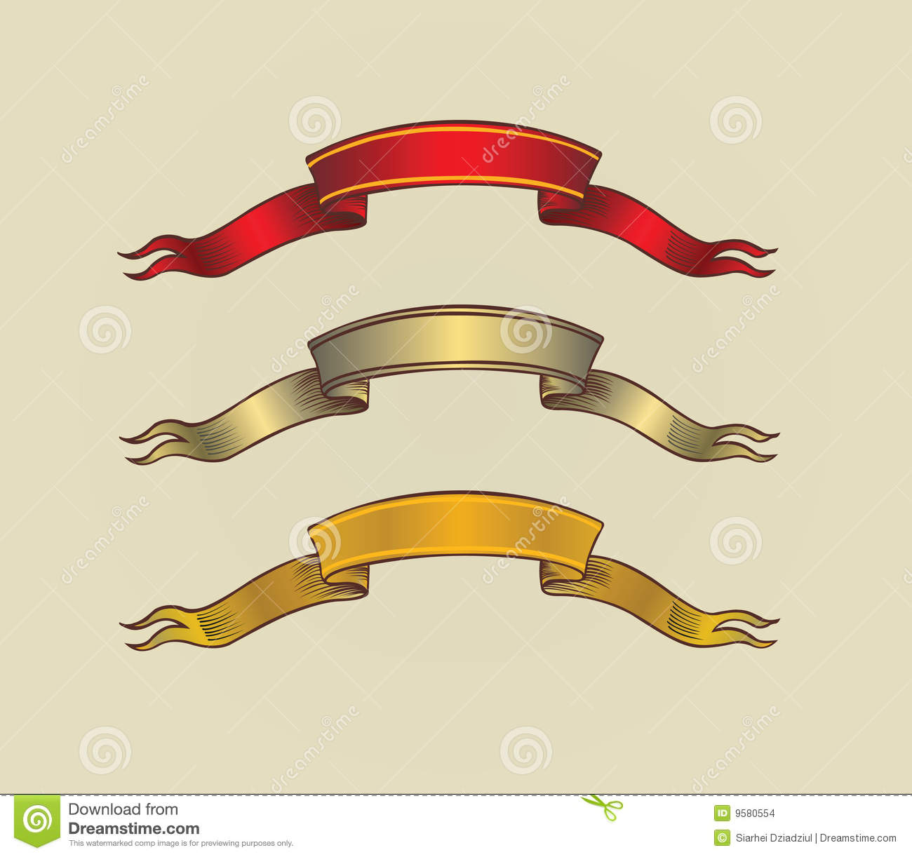 Ribbon Scroll Vector