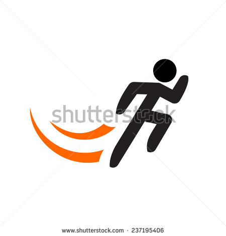 Running Man Silhouette Logo