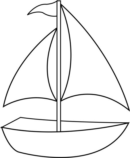 Sailboat Clip Art Black and White