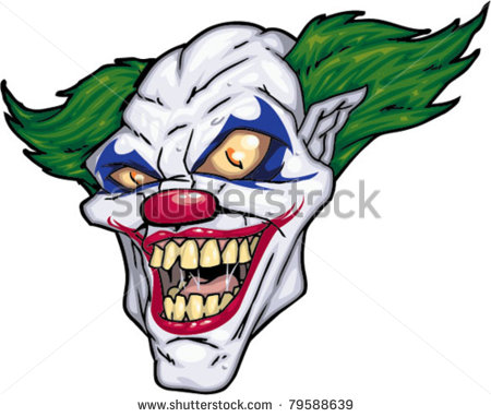 Scary Cartoon Clown Drawings