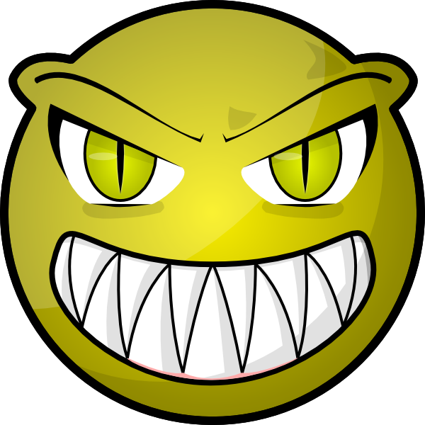 Scary Cartoon Face Clip Art