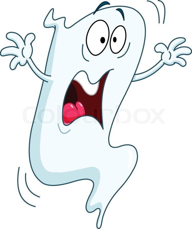 Scary Cartoon Ghost Face