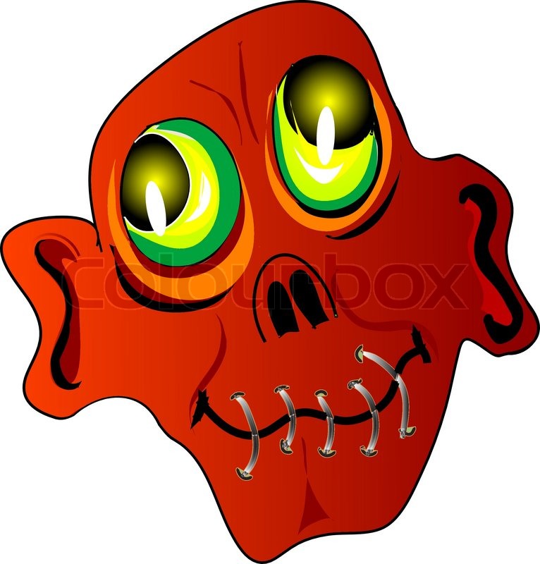 Scary Faces Cartoon Vector