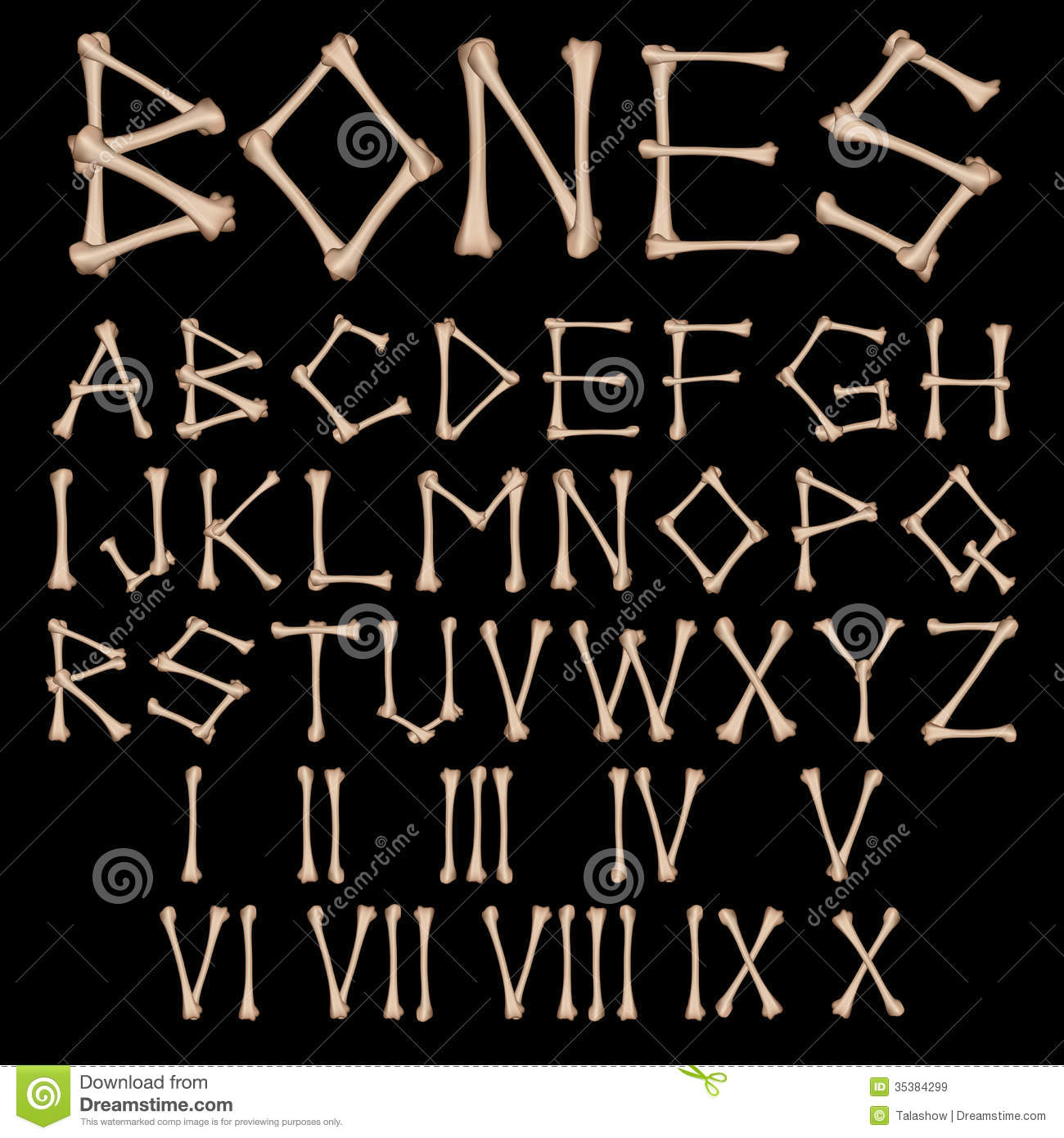 Scary Letter Fonts Alphabet