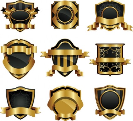 14 Gold Badge Vector Images