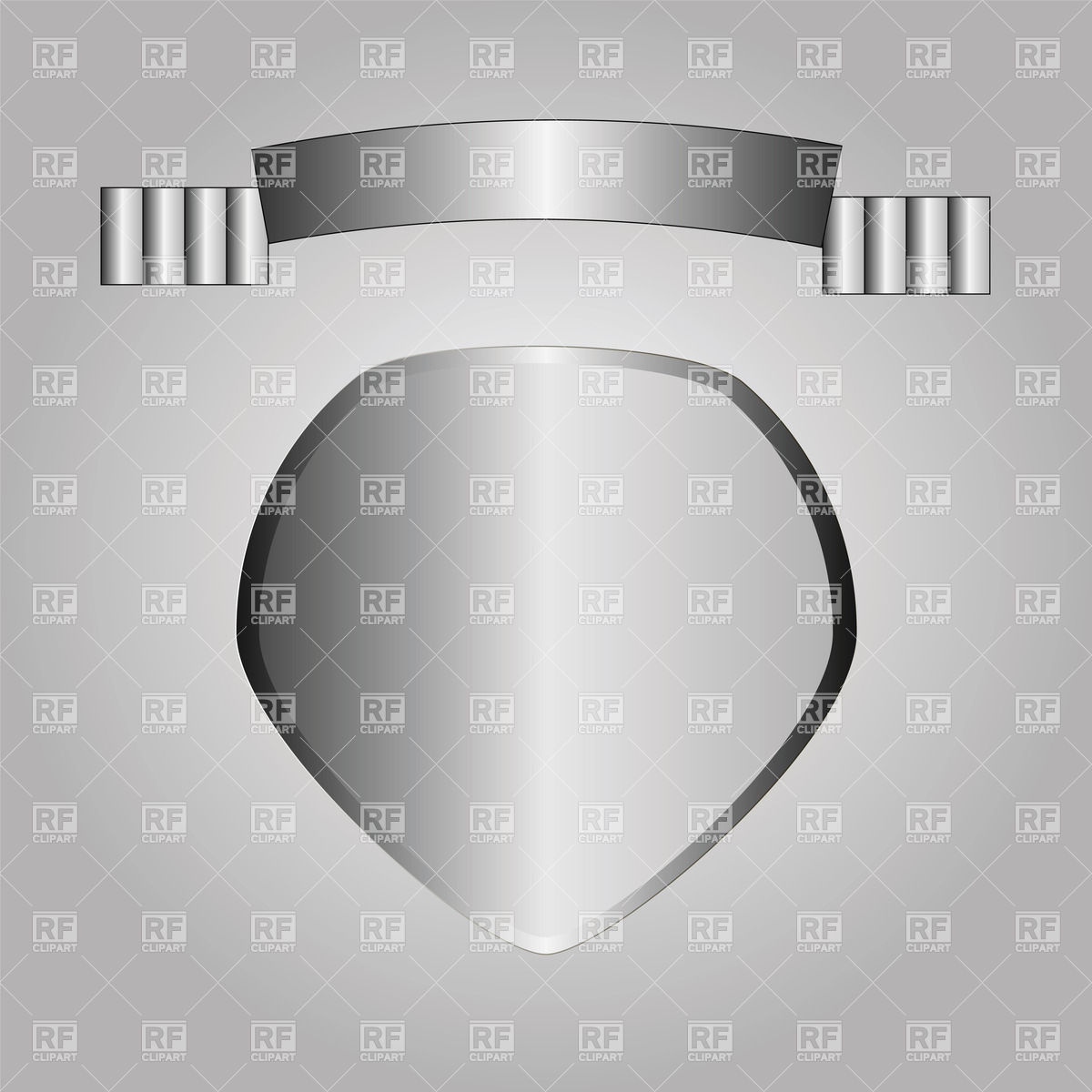 Silver Banner Clip Art Vector