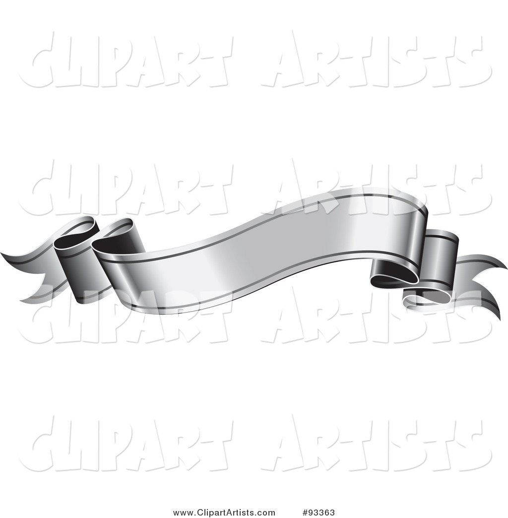 Silver Ribbon Banner Clip Art