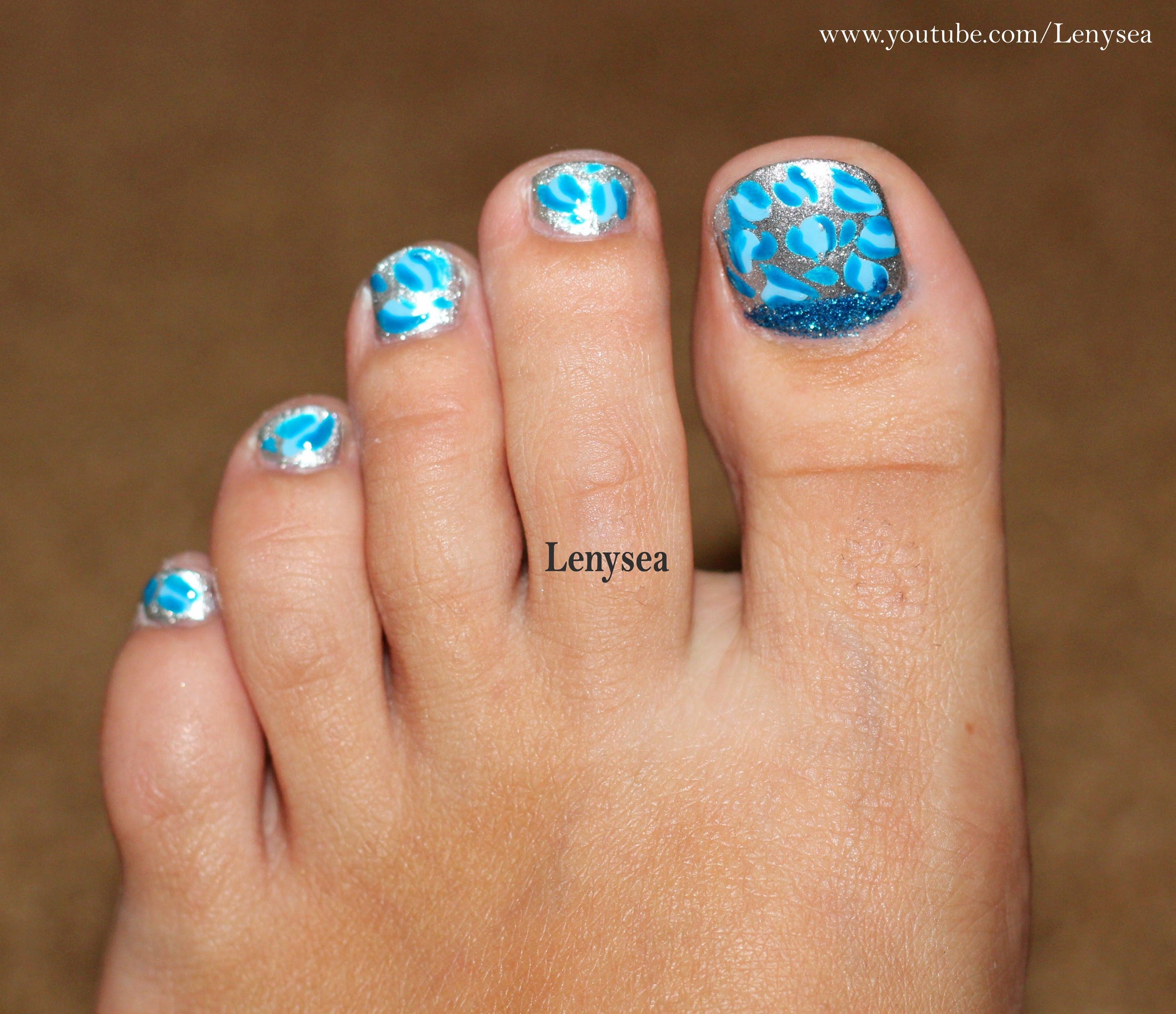 Silver Toe Nail Designs