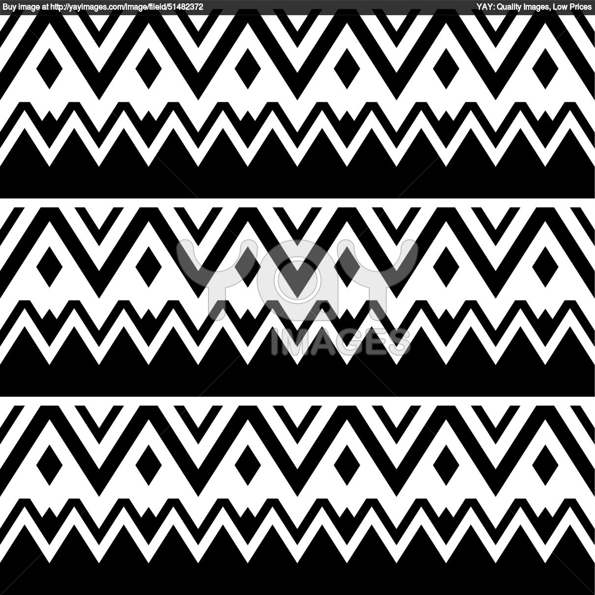 Simple Black and White Tribal Pattern