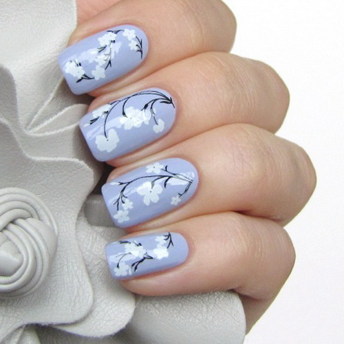 Simple Flower Nail Art Design